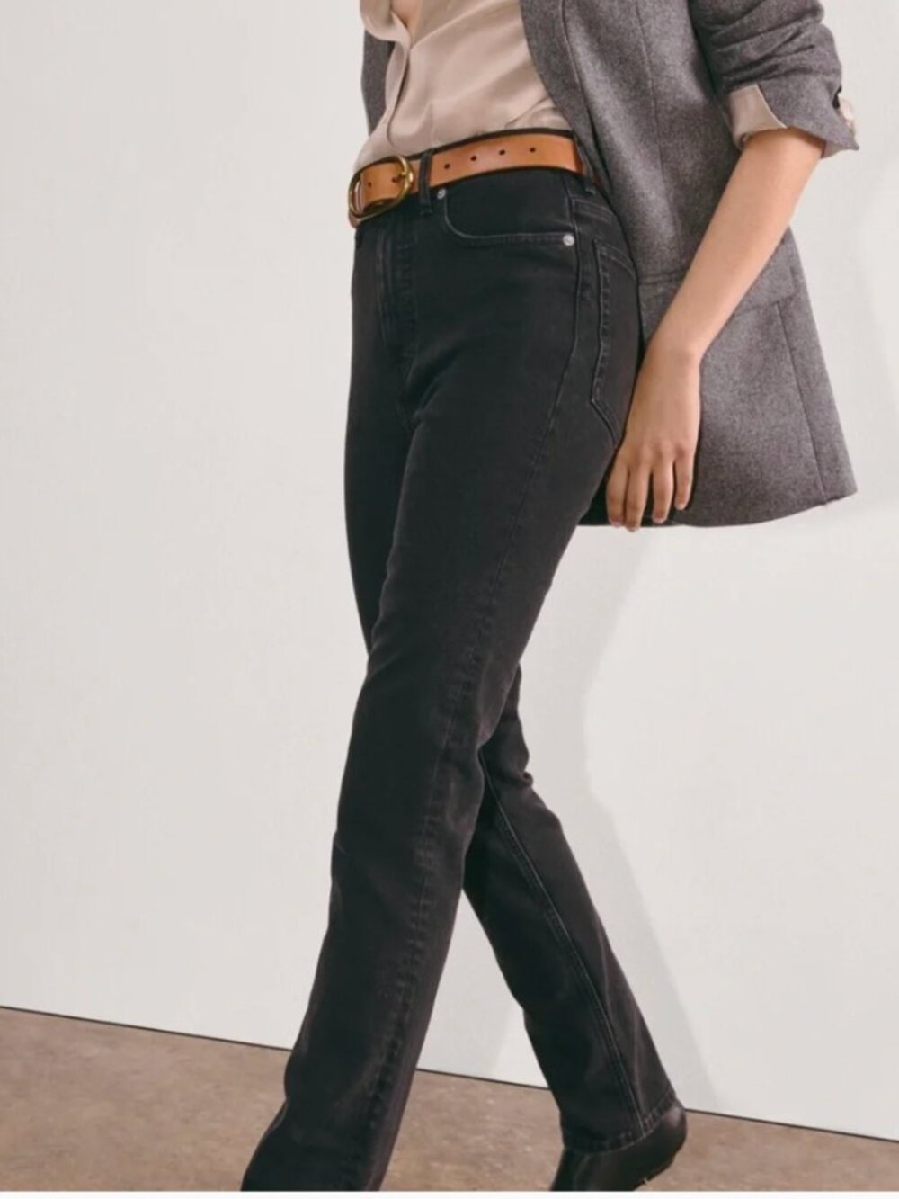 Everlane Way High Slim Jean Washed Black Size 29S